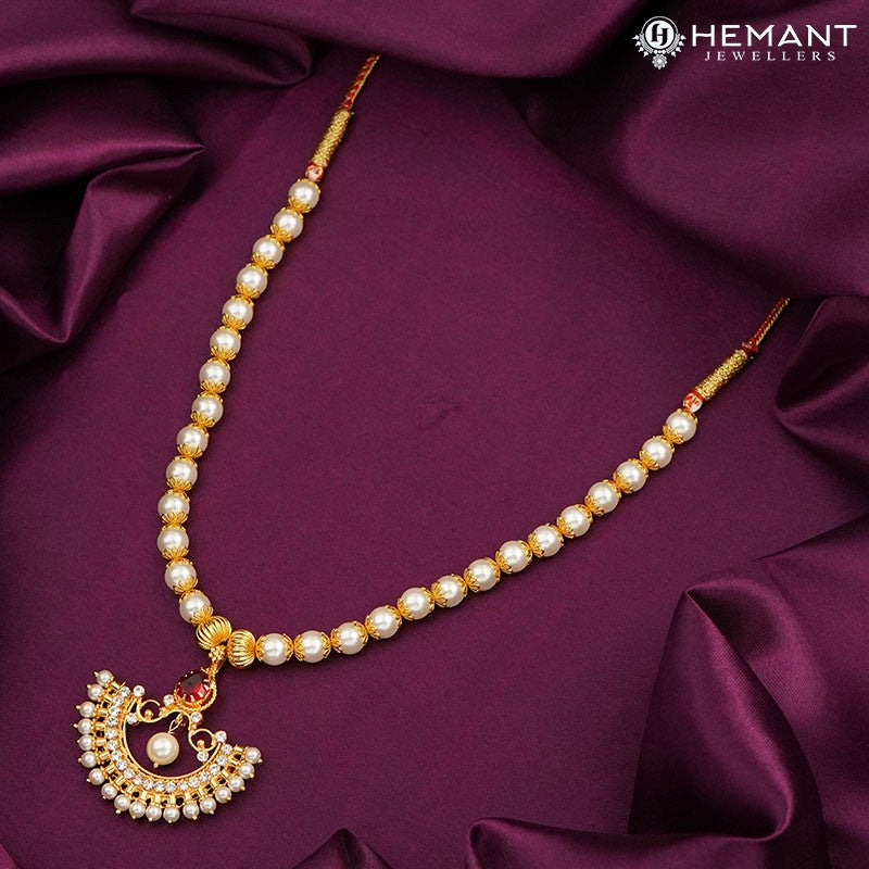 Traditional Maharashtrian Kolhapuri Moti Mala 8 MM Karwari Chand