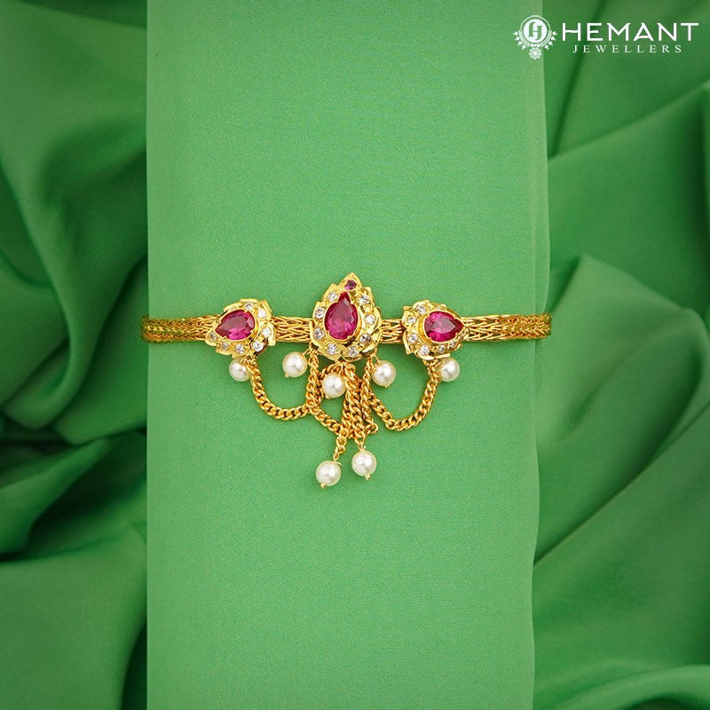 Traditional Maharashtrian Micro Gold Plated Bajuband (Armlet)